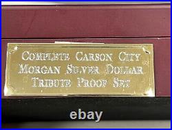 Complete Carson City Morgan Silver Dollar Tribute Proof Set 14 Coins SR522