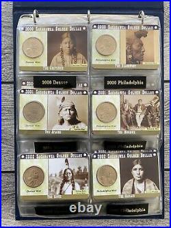 Complete Collection Set Sacagawea Golden Dollars + Display Binder 2000 2020