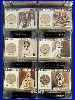 Complete Collection Set Sacagawea Golden Dollars + Display Binder 2000 2020