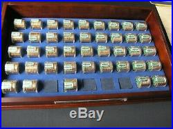 Complete Danbury Mint Presidential Dollar Coin Set withDisplay Case & 2 free rolls