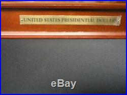 Complete Danbury Mint Presidential Dollar Coin Set withDisplay Case & 2 free rolls