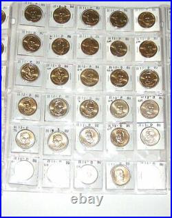Complete Denver and Philadelphia Mint BU set of 78 presidential dollar coins (C)