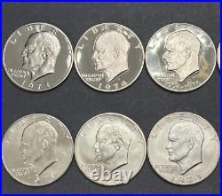 Complete Eisenhower Dollar PROOF SET 1971-1978 11 Coins FIVE are 40% SILVER