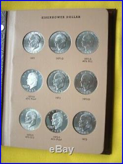 Complete Eisenhower Dollar Set Dansco 32 Coin Bu / Silver / Proof