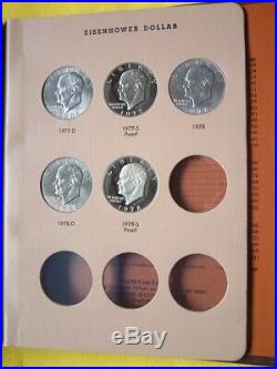 Complete Eisenhower Dollar Set Dansco 32 Coin Bu / Silver / Proof