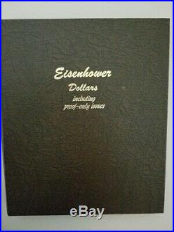 Complete Eisenhower Dollar Set With Proofs In Dansco Album 32 Coins With Silver