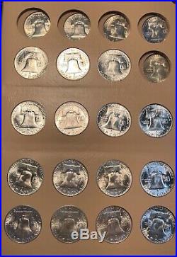 Complete Franklin Half Dollar Set. 1948 1963. 35 Coins Total