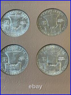 Complete Franklin Half Dollar Set 1948-1963 BU In Dansco Album