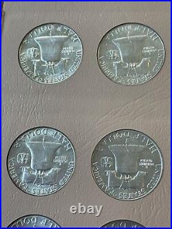 Complete Franklin Half Dollar Set 1948-1963 BU In Dansco Album