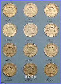 Complete Franklin Half Dollar Set 1948 1963 Fine to BU with Bonus Buggs Bunny