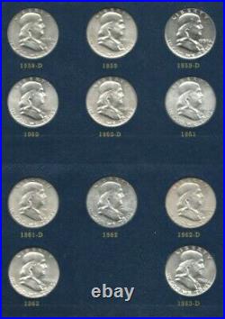 Complete Franklin Half Dollar Set BU UNC Bright White Strong Bell Lines! 1948-63