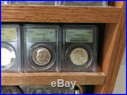 Complete Franklin Silver Half Dollar Set PCGS OGH Old Green Holders FBL