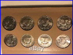 Complete High Grade Franklin Silver Half Dollar Set Collection with FBLs