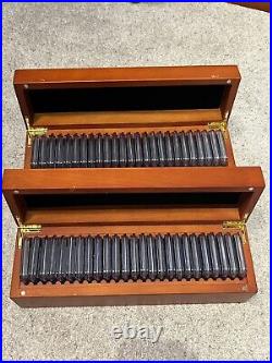 Complete ICG Graded MS67 Set 100 Statehood Quarters 1999-2008 P&D (4) Wood Boxes