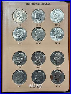 Complete IKE Eisenhower Dollar Set 1971-1978 23 Coin PDS with PROOF Dansco Album