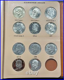 Complete IKE Eisenhower Dollar Set 1971-1978 23 Coin PDS with PROOF Dansco Album