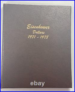 Complete IKE Eisenhower Dollars Set 1971-1978 21 Coins withProofs Dansco Album