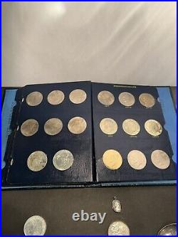 Complete Ike Dollar set in Blue Whitman 1971- 1978 pds w Silver and Proofs 35 Pc