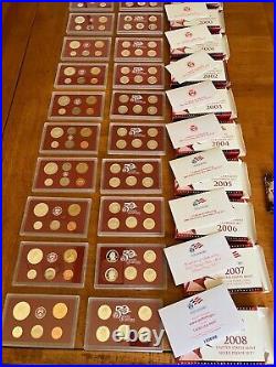 Complete Mint Sets from 1999-2008 U. S. SILVER PROOF State Quarters 109 coins