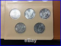 Complete Morgan Dollar Date Set In Dansco Album 7171 32 Coins Unc