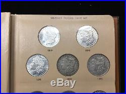 Complete Morgan Dollar Date Set In Dansco Album 7171 32 Coins Unc