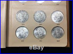 Complete Morgan Dollar Date Set In Dansco Album 7171 32 Coins Unc