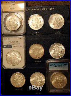 Complete Morgan Silver Dollar Set VERY High Grade