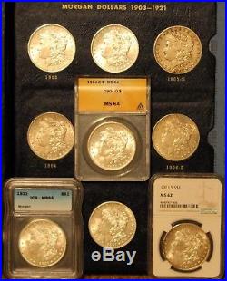 Complete Morgan Silver Dollar Set VERY High Grade