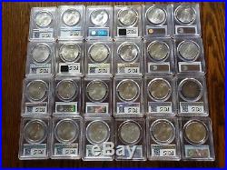 Complete Peace Dollar Set 1921-1935 All PCGS MS-63 or Better