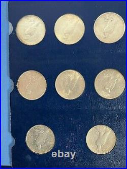 Complete Peace Silver Dollar Set 1921-1935 Average to Uncirculated