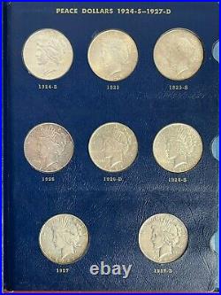 Complete Peace Silver Dollar Set 1921-1935 Average to Uncirculated