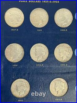 Complete Peace Silver Dollar Set 1921-1935 Average to Uncirculated