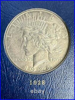 Complete Peace Silver Dollar Set 1921-1935 Average to Uncirculated