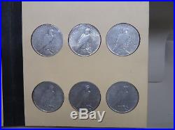 Complete Peace Silver Dollar Set 1921-1935 In Old Library Of Coins Book