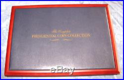 Complete Presidential Golden Dollar Uncirculated Set in Holders & Wood Display