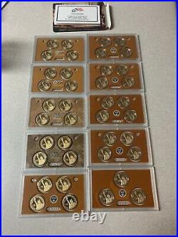 Complete Presidential dollar 2007 2016 S Proof set (each president) 39 coins