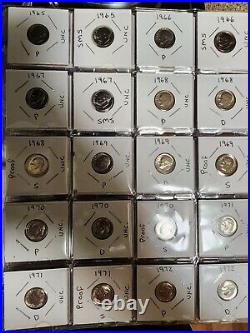 Complete Roosevelt Dime Set 1965 To 2021 All UNC P, D, S, And Silver, Description