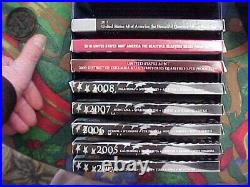 Complete Run of State Quarter Silver Proof Sets 2004-2011 Great Gift