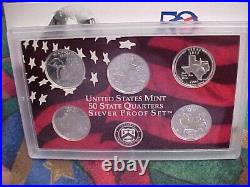 Complete Run of State Quarter Silver Proof Sets 2004-2011 Great Gift