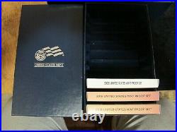 Complete Run of US Mint Proof Sets From 1999 to 2020(Clad) in 3 Storage Boxes