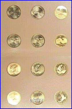 Complete Sacagawea Dollar Set 2000-2015 BU/Proof Dansco Album 48 coins K801