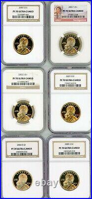 Complete Sacagawea Ngc Proof 70 Registry Set 24 Coins Top Pop