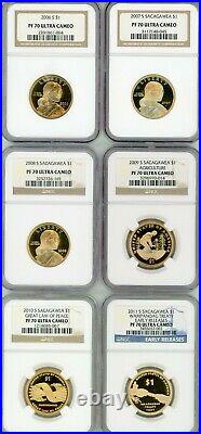 Complete Sacagawea Ngc Proof 70 Registry Set 24 Coins Top Pop