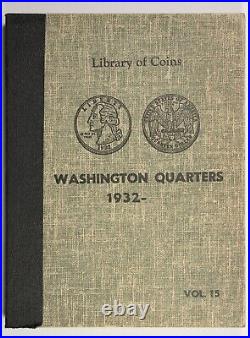 Complete Set (100 Coins) Washington Quarters 1932-1972 Circ to BU, Vintage Album