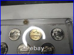 Complete Set 1942-1945 Silver War Nickels 11 Coins Gem BU Captial Plastic Holder