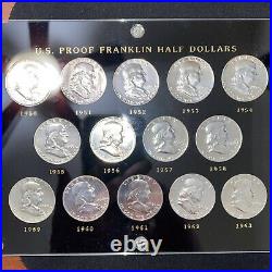 Complete Set 1950 To 1963 Of Franklin Half Dollar Proofs In Capitol Holder