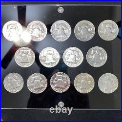 Complete Set 1950 To 1963 Of Franklin Half Dollar Proofs In Capitol Holder