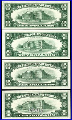 Complete Set 1969, A, B, C Sries $10 Federal Reserve Small Head Chicago Gem Unc
