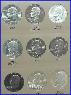 Complete Set 1971-1978 Eisenhower Ike Dollar US Coin Uncirculated & Proof Toning
