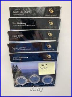 Complete Set 2010-21 Nat'l Parks Mint ATB Qtrs, PDS 3-coin set, OGP, 168 coins